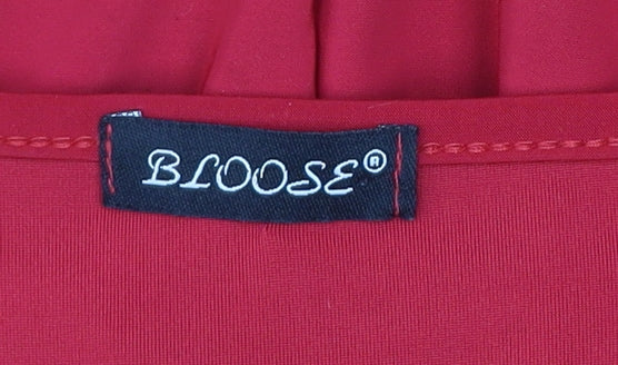 BLOOSE Womens Red Knee Length Bodycon Party Dress M