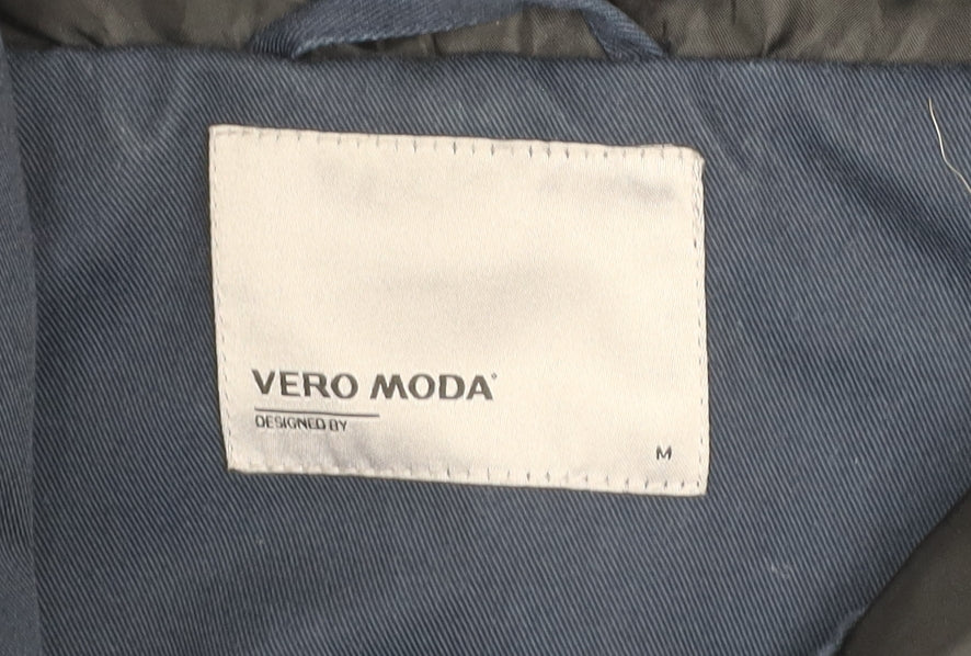 Vero Moda Women’s Blue Hooded Parka Coat Size M