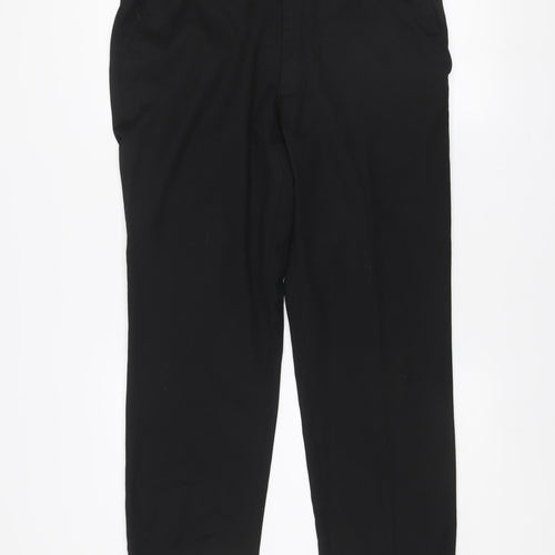 F&F Womens Black Formal Straight Leg Trousers Size 36 Regular