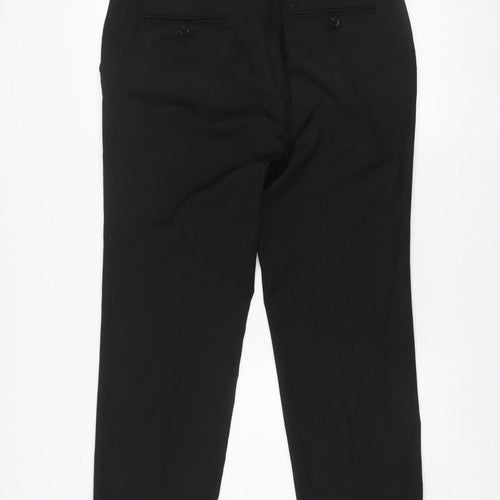 F&F Womens Black Formal Straight Leg Trousers Size 36 Regular