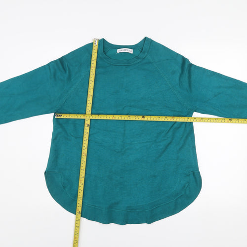 Gallery Women's Green Crew Neck Pullover Jumper UK M