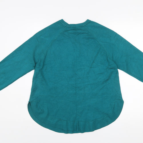 Gallery Women's Green Crew Neck Pullover Jumper UK M