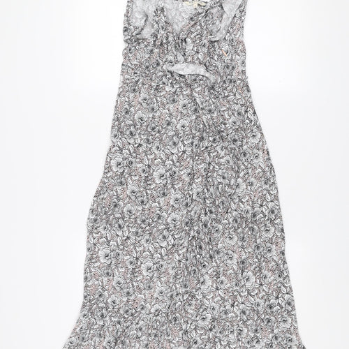 Review Women's Multicoloured Floral Midi Fit & Flare Dress M
