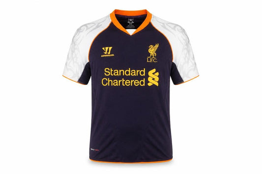 Front view of Warrior boys’ black lfc football jersey shirt, size 146, athletic fit