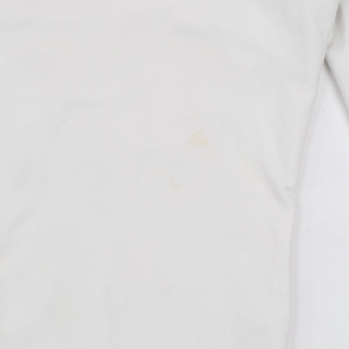 Under Armour Boys White Long Sleeve Mock Neck ColdGear Top L