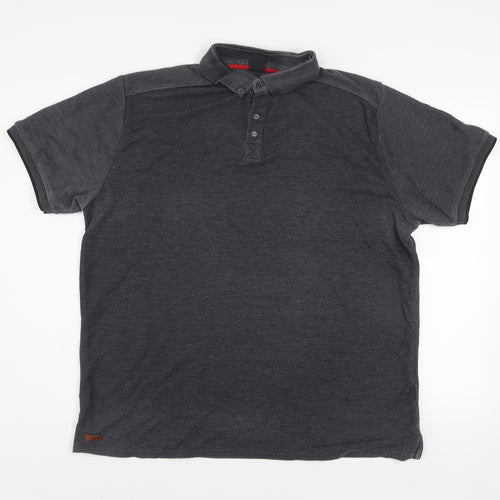 LFC Men’s Grey 2XL Cotton Blend Short Sleeve Polo Shirt