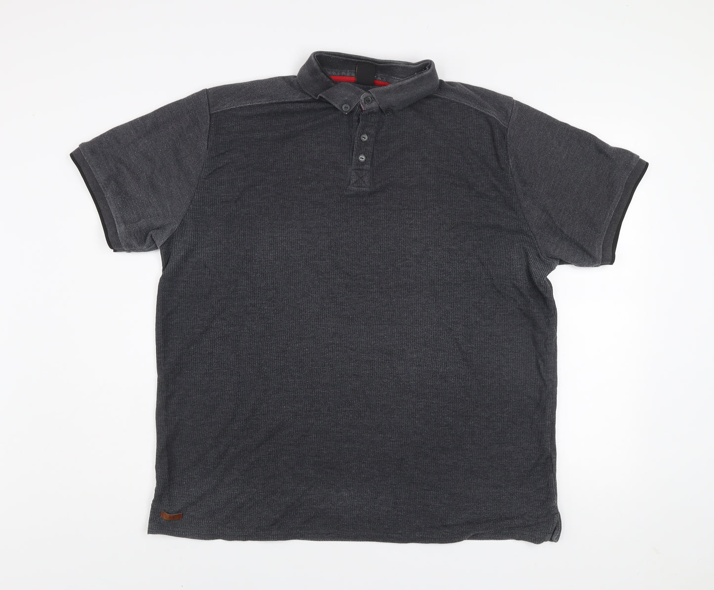 LFC Men’s Grey 2XL Cotton Blend Short Sleeve Polo Shirt