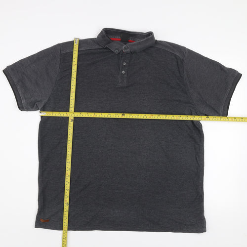 LFC Men’s Grey 2XL Cotton Blend Short Sleeve Polo Shirt