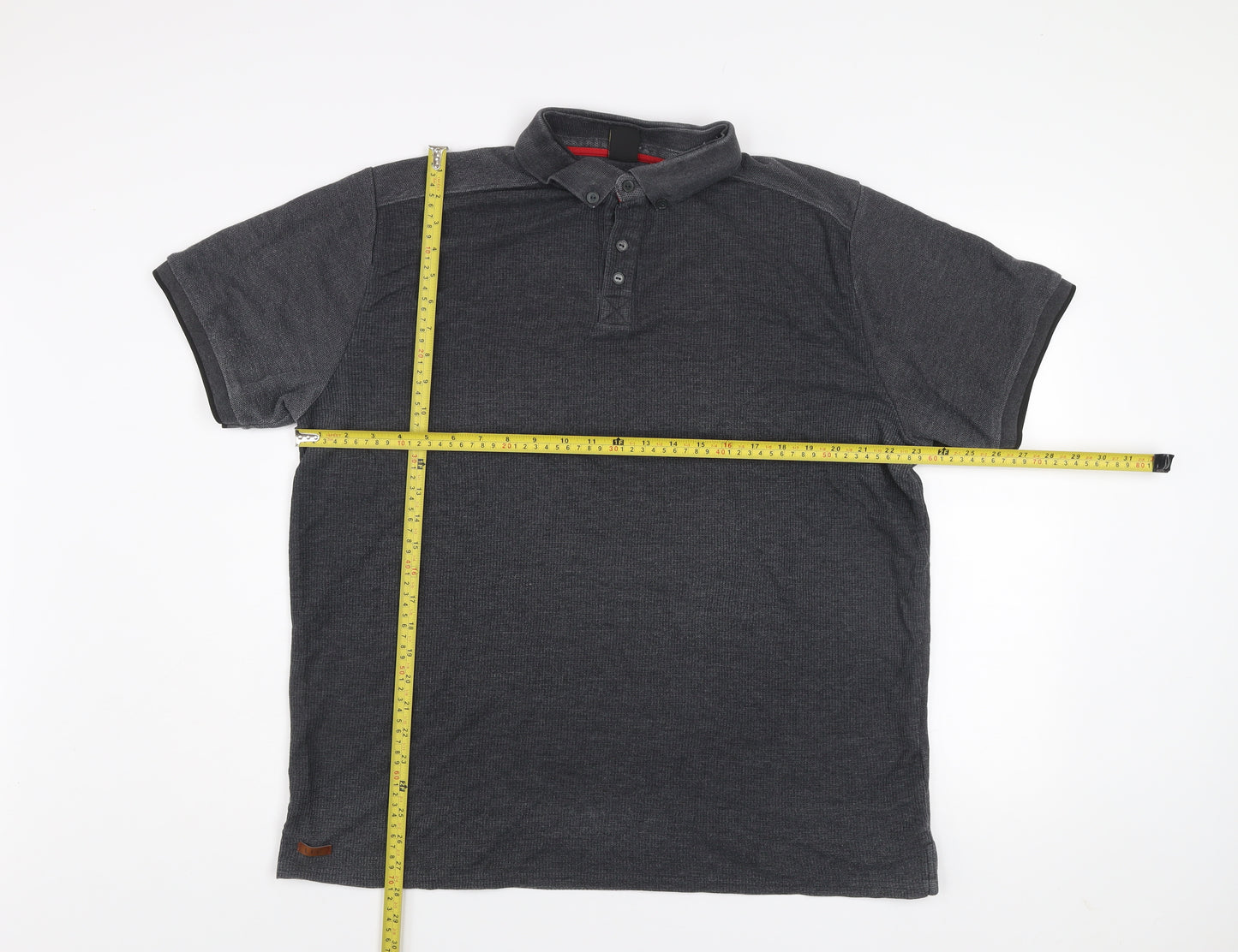 LFC Men’s Grey 2XL Cotton Blend Short Sleeve Polo Shirt
