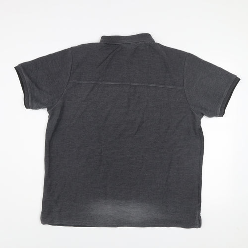 LFC Men’s Grey 2XL Cotton Blend Short Sleeve Polo Shirt