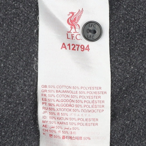 LFC Men’s Grey 2XL Cotton Blend Short Sleeve Polo Shirt