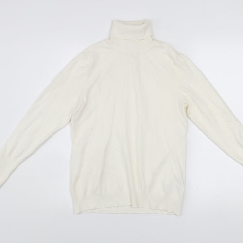 Savida Womens Ivory Roll Neck Knit Jumper Size 12
