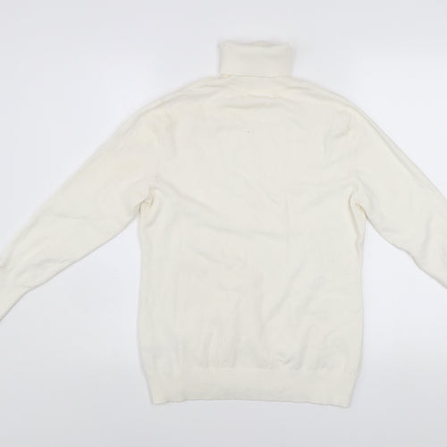 Savida Womens Ivory Roll Neck Knit Jumper Size 12