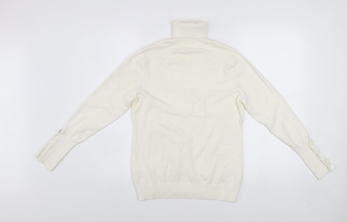 Savida Womens Ivory Roll Neck Knit Jumper Size 12