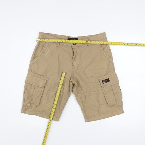 Diesel Men’s Beige Cargo Shorts Size 32 Cotton Canvas Summer