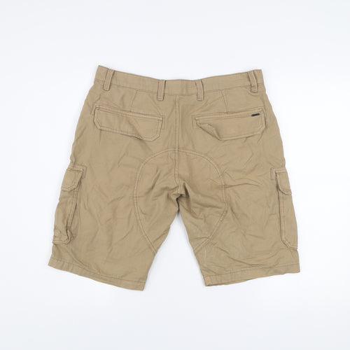 Diesel Men’s Beige Cargo Shorts Size 32 Cotton Canvas Summer
