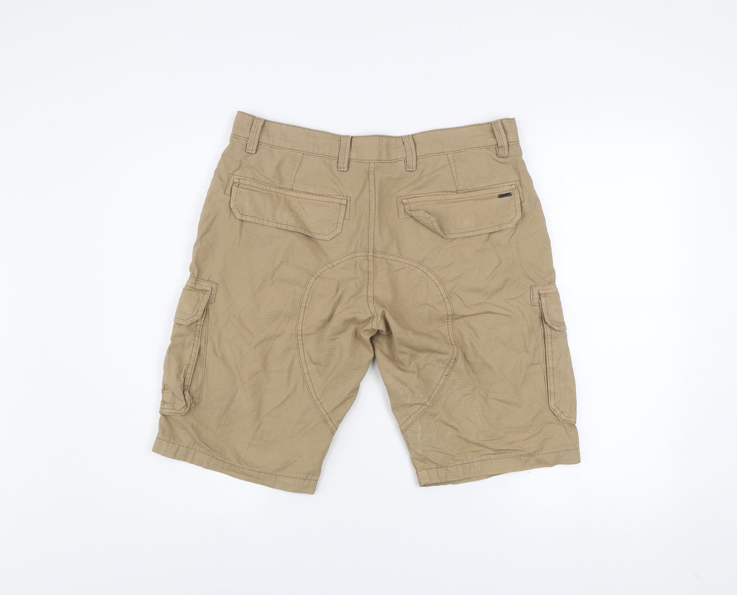 Diesel Men’s Beige Cargo Shorts Size 32 Cotton Canvas Summer