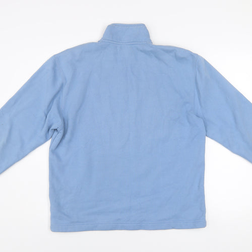 Topman Men’s Blue 1/2 Zip Fleece Sweatshirt Size S Regular Fit