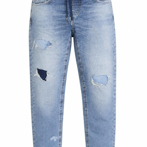 Celio Blue French Market Skinny Fit Light Blue Distressed Jeans Men EUR 36