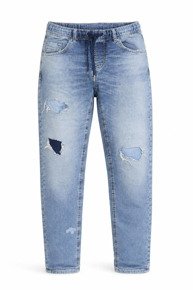 Celio Blue French Market Skinny Fit Light Blue Distressed Jeans Men EUR 36