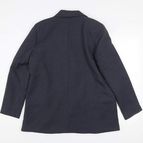 Primark Women Black Regular Fit One-Button Blazer Jacket Size M 12-14