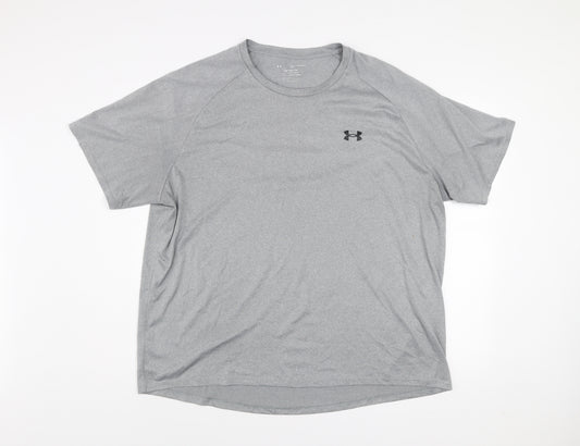 Under Armour Men's Grey 2XL Tech Tee T-Shirt Loose Fit Sports Top