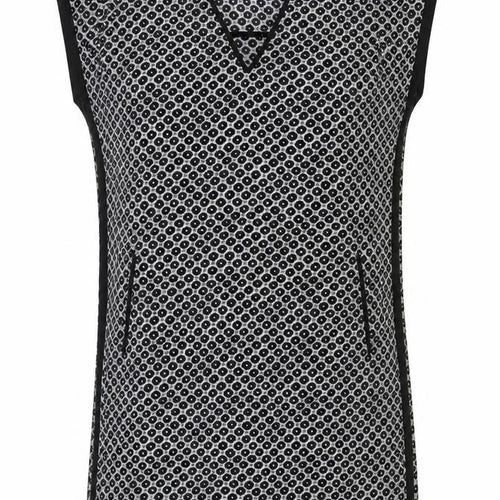 Gerard Darel Women's Black Floral Viscose Sleeveless Shift Dress Size 10