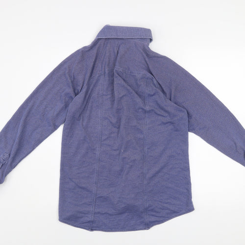 Benetti Mens Blue Long Sleeve Stretch Button-Up Shirt Size L