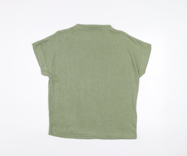Gallery Women Olive Green Short Sleeve Jersey Top Size M