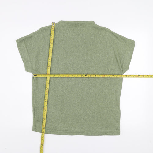 Gallery Women Olive Green Short Sleeve Jersey Top Size M