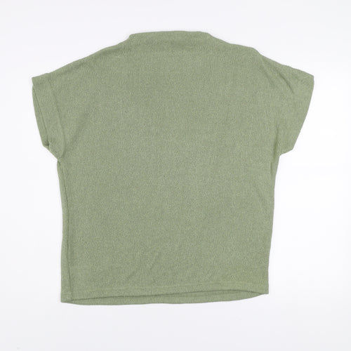 Gallery Women Olive Green Short Sleeve Jersey Top Size M