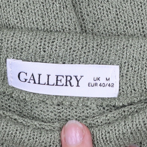 Gallery Women Olive Green Short Sleeve Jersey Top Size M