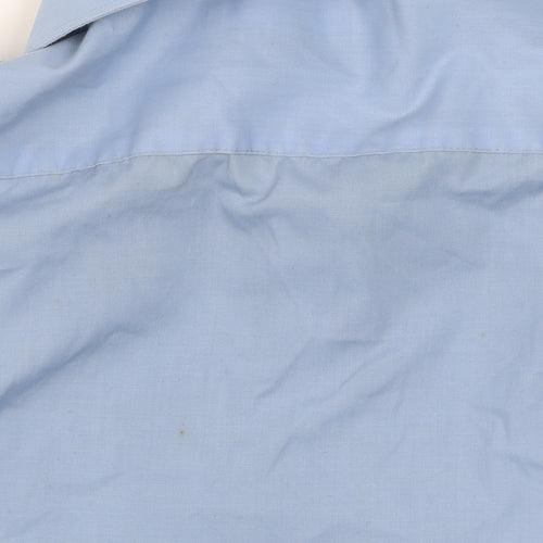 Dunnes Stores Men's Blue Slim Fit Long Sleeve Button-Up Shirt 16.5in 42cm