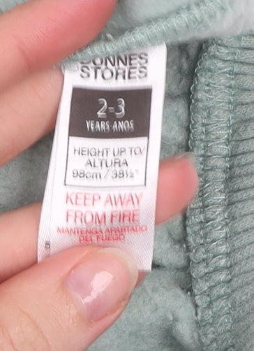 Bonnes Stores Girls Green Hooded Full Zip Jacket 2-3 Years Best Friends Print
