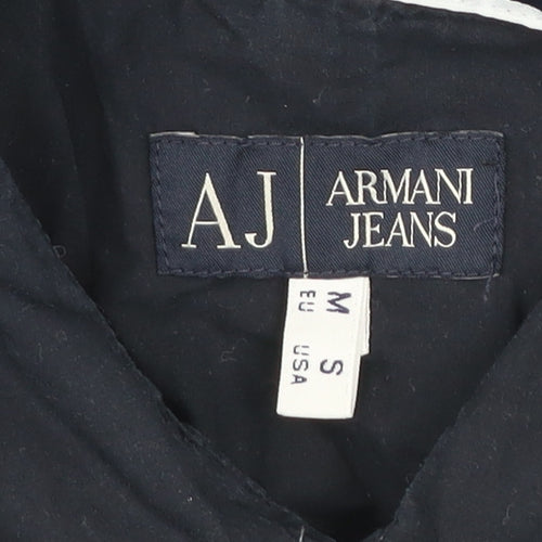Armani Jeans Men's Blue Cotton Long Sleeve Button-Up Shirt M