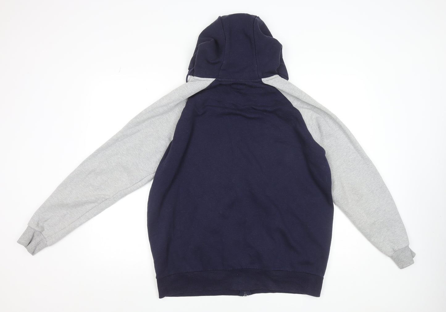 Henleys Men's Blue & Grey Full Zip Hooded Active Jacket Size L