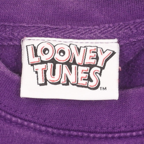 Looney Tunes Womens Purple Lola Bunny Sassy Sweatshirt Size 8-10