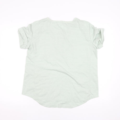 Jane + Delancey Men Green L Short Sleeve Crew Neck Button T-Shirt