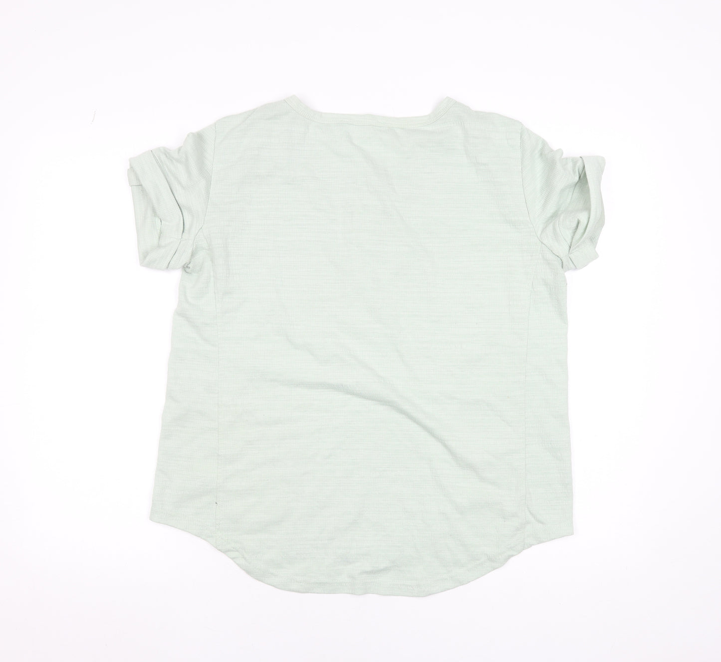 Jane + Delancey Men Green L Short Sleeve Crew Neck Button T-Shirt
