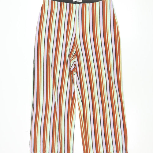 Urban Outfitters Women’s Multicoloured Striped Wide-Leg Trousers M