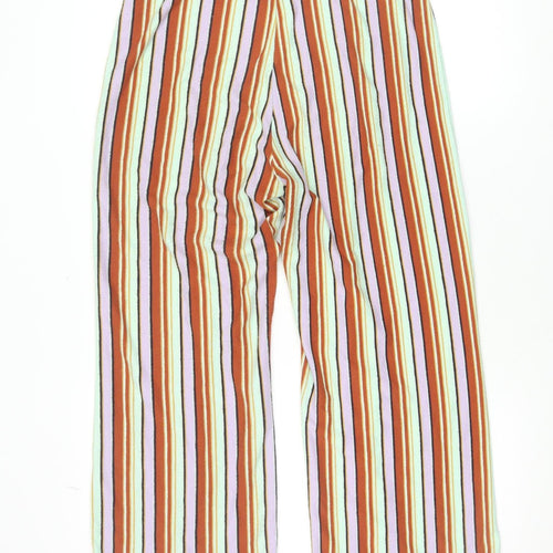 Urban Outfitters Women’s Multicoloured Striped Wide-Leg Trousers M