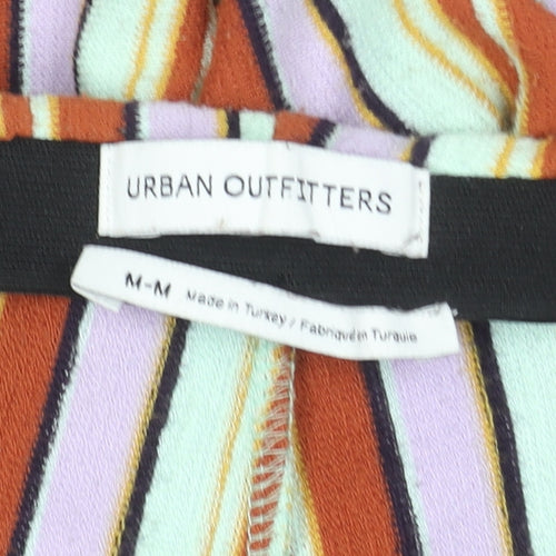 Urban Outfitters Women’s Multicoloured Striped Wide-Leg Trousers M