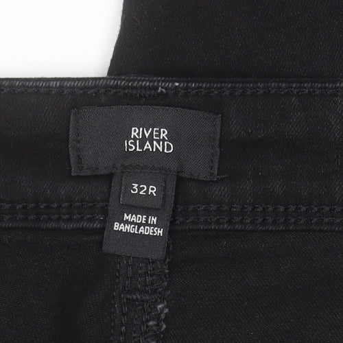 River Island Men's Black Slim Fit Jeans 32R Classic Denim