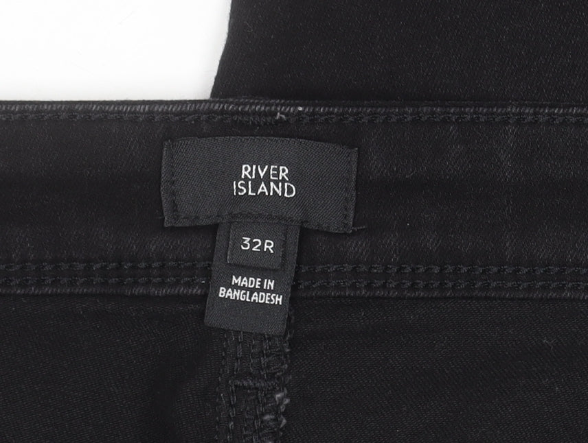 River Island Men's Black Slim Fit Jeans 32R Classic Denim