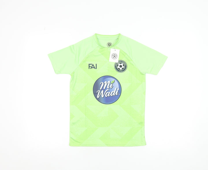 FAI Football Camps Boys Green Short Sleeve Football Jersey T-Shirt S