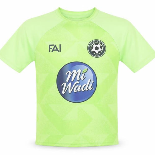 FAI Football Camps Boys Green Short Sleeve Football Jersey T-Shirt S