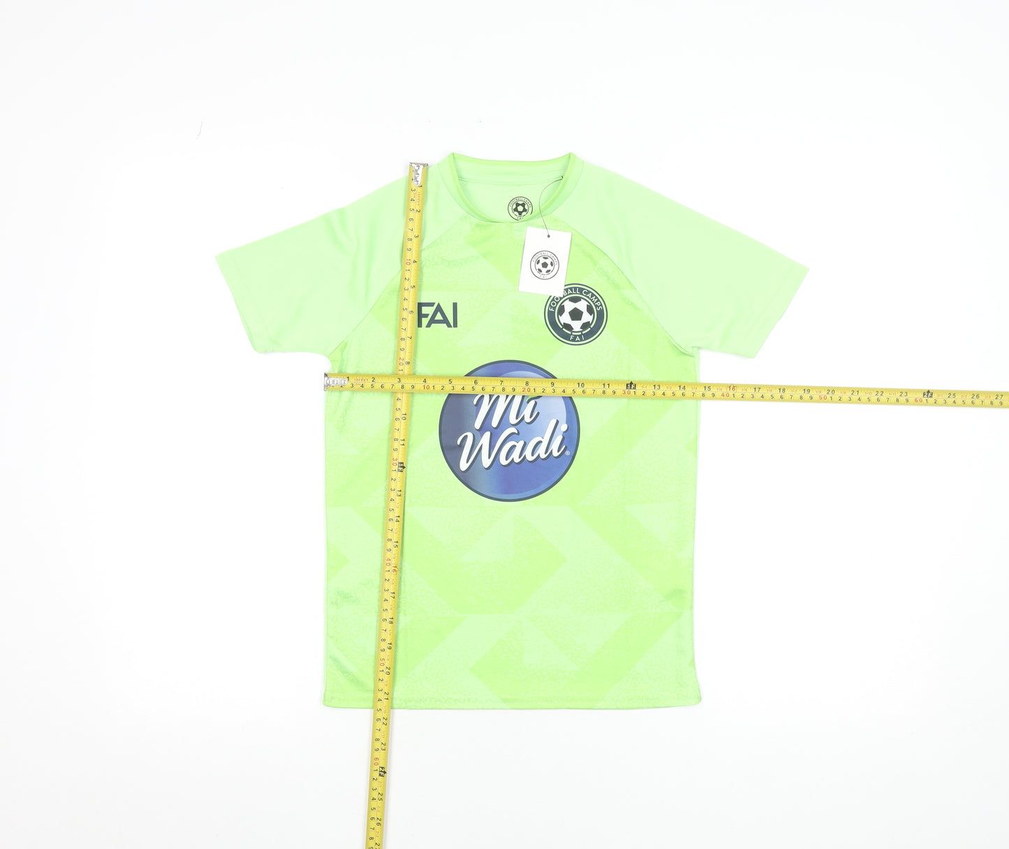 FAI Football Camps Boys Green Short Sleeve Football Jersey T-Shirt S