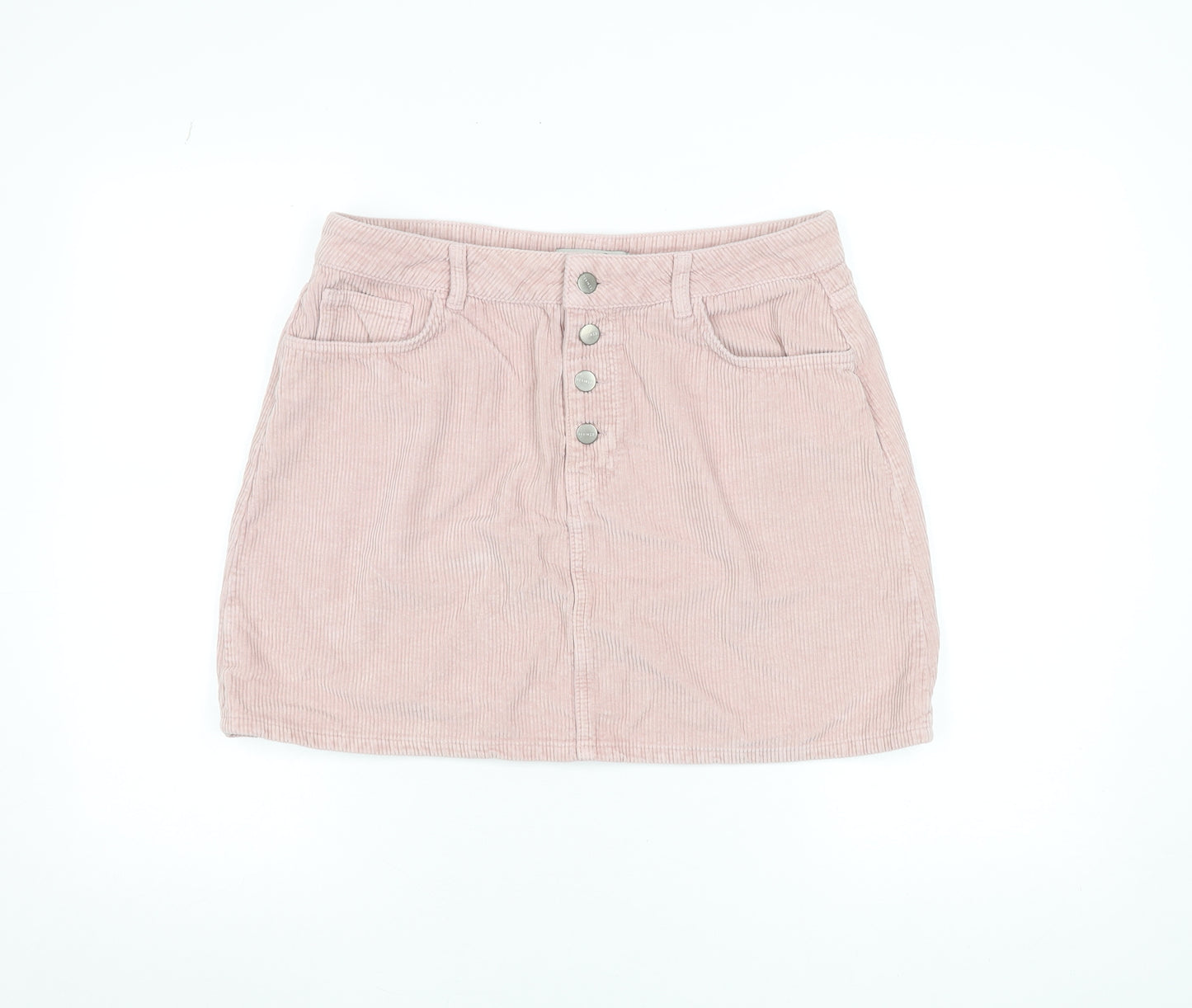 Denim Co. Women Pink Corduroy A-Line Skirt Size 16