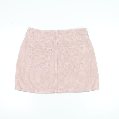 Denim Co. Women Pink Corduroy A-Line Skirt Size 16