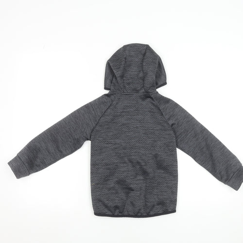 St. Bernard Boys Grey Hooded Puffer Jacket 6-7 Years Lined Full Zip